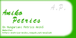 aniko petrics business card